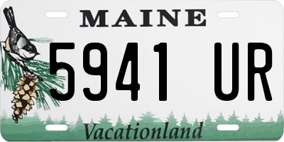 ME license plate 5941UR