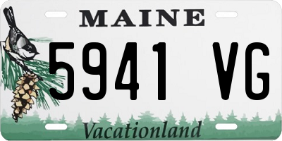 ME license plate 5941VG