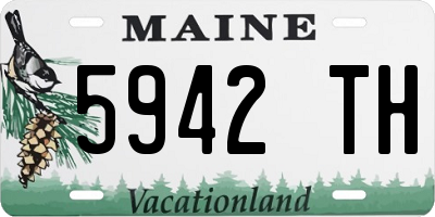 ME license plate 5942TH