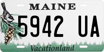 ME license plate 5942UA