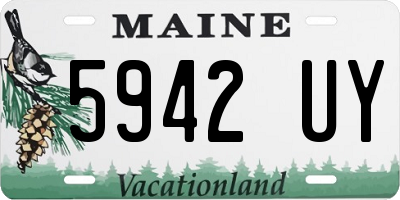 ME license plate 5942UY