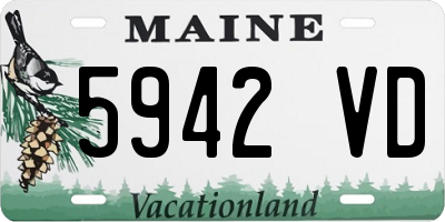 ME license plate 5942VD