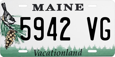 ME license plate 5942VG