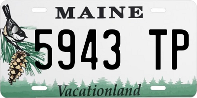 ME license plate 5943TP