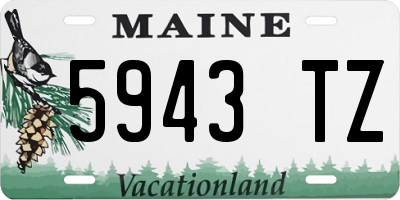 ME license plate 5943TZ