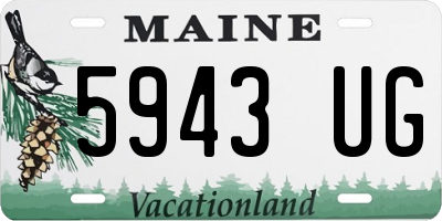 ME license plate 5943UG