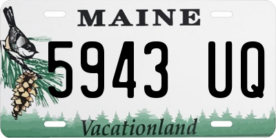 ME license plate 5943UQ