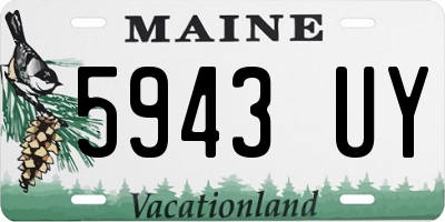 ME license plate 5943UY