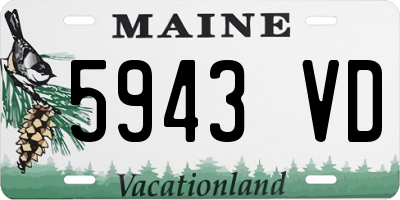 ME license plate 5943VD