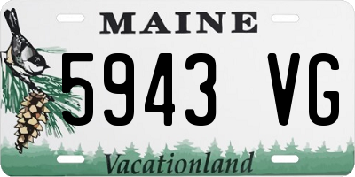 ME license plate 5943VG