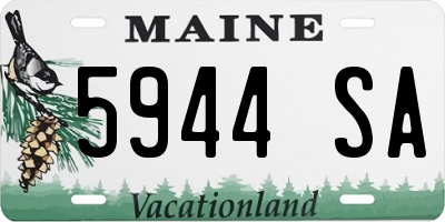 ME license plate 5944SA