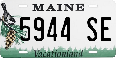 ME license plate 5944SE
