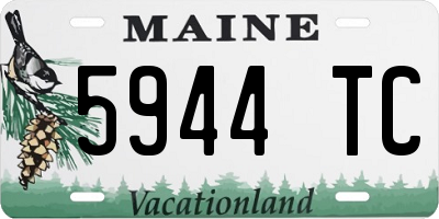 ME license plate 5944TC