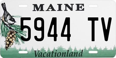 ME license plate 5944TV