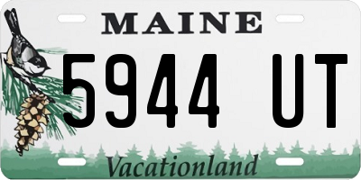 ME license plate 5944UT