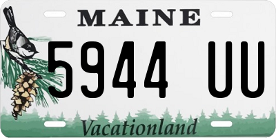 ME license plate 5944UU