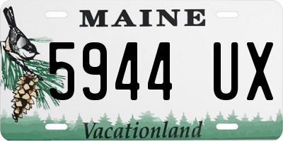 ME license plate 5944UX