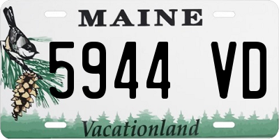 ME license plate 5944VD