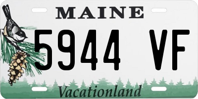 ME license plate 5944VF