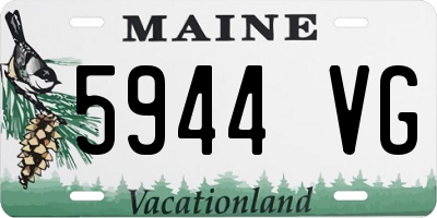 ME license plate 5944VG