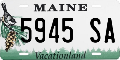 ME license plate 5945SA