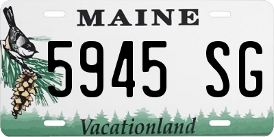 ME license plate 5945SG