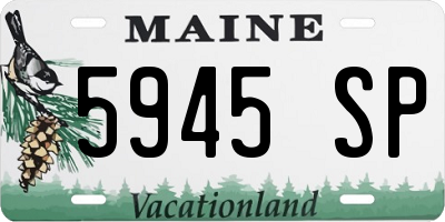 ME license plate 5945SP