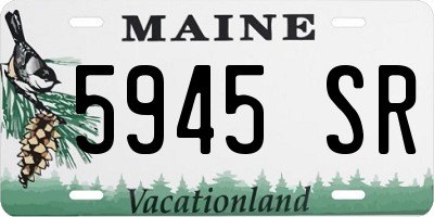ME license plate 5945SR
