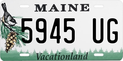 ME license plate 5945UG