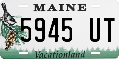 ME license plate 5945UT