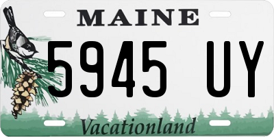 ME license plate 5945UY