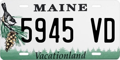 ME license plate 5945VD