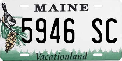 ME license plate 5946SC