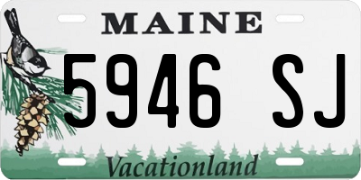 ME license plate 5946SJ