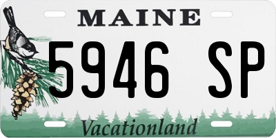 ME license plate 5946SP