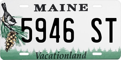 ME license plate 5946ST
