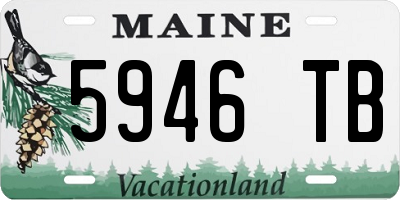 ME license plate 5946TB