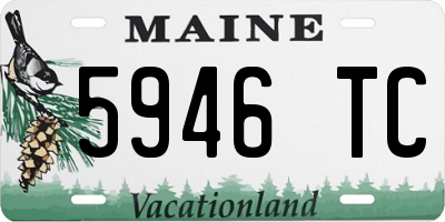 ME license plate 5946TC