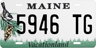 ME license plate 5946TG