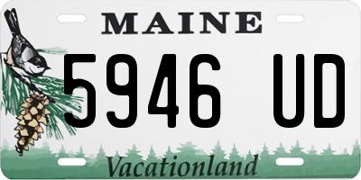 ME license plate 5946UD