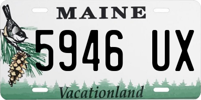 ME license plate 5946UX