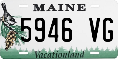 ME license plate 5946VG