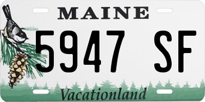 ME license plate 5947SF