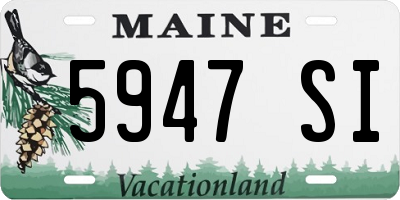 ME license plate 5947SI