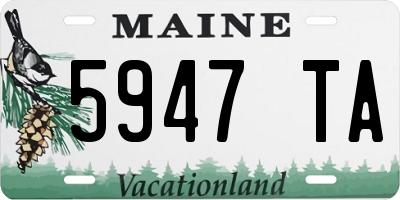 ME license plate 5947TA