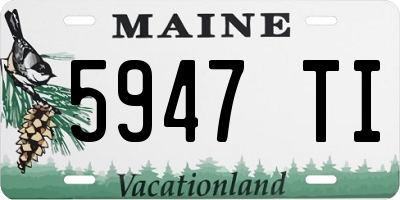ME license plate 5947TI