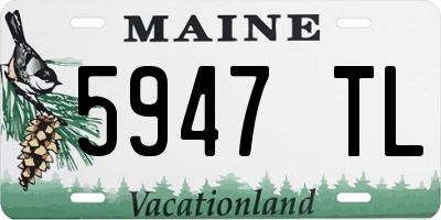 ME license plate 5947TL
