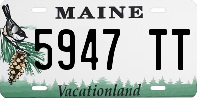 ME license plate 5947TT