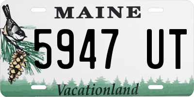 ME license plate 5947UT