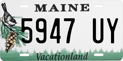 ME license plate 5947UY